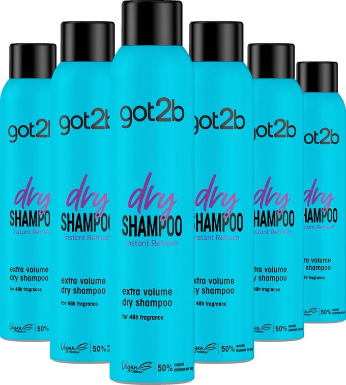 Got2b Fresh & Fabulous Droogshampoo - Volume - Frisheid - 48u Hold - Voordeelverpakking - 6x 200ml