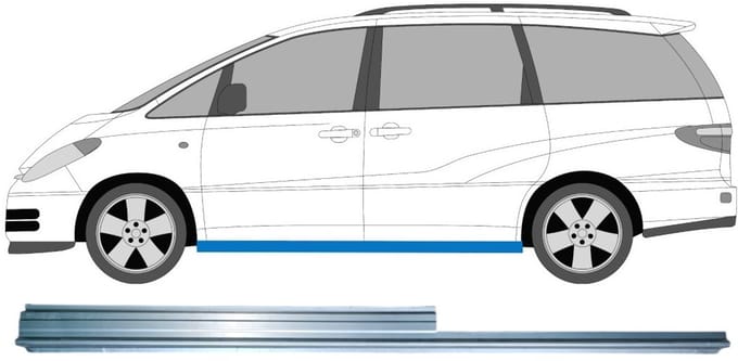 Reparatie dorpel voor Toyota Previa 2000-2005 / Links