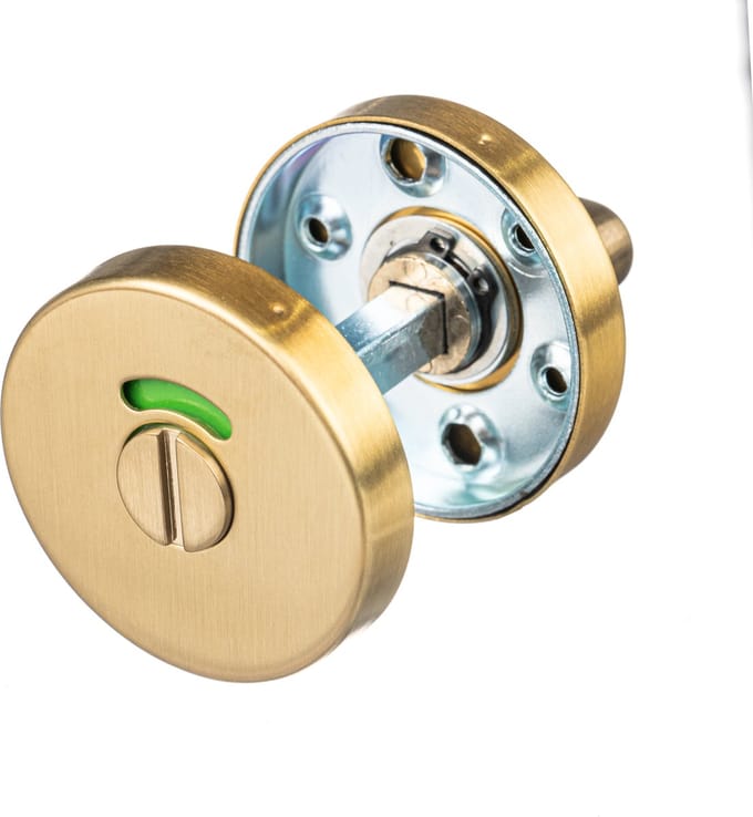 Ostium Avosso wc slot vrij/bezet Mat Goud - Badkamerslot