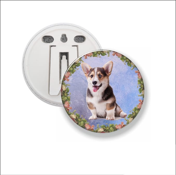 Button Met Clip - Hond