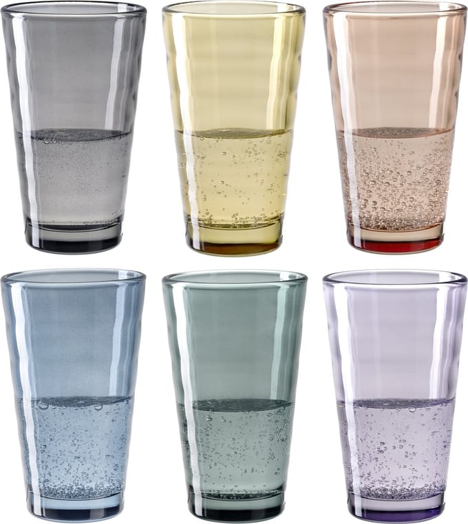 Leonardo VERSO longdrinkglas 300ml assorti - set/6