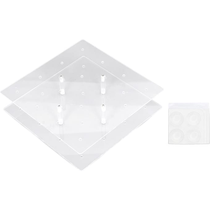 Lolly Display Standaard 20 Gaten Transparant Acryl Dubbele Lagen Cake Pop Standaard voor Bruiloft white