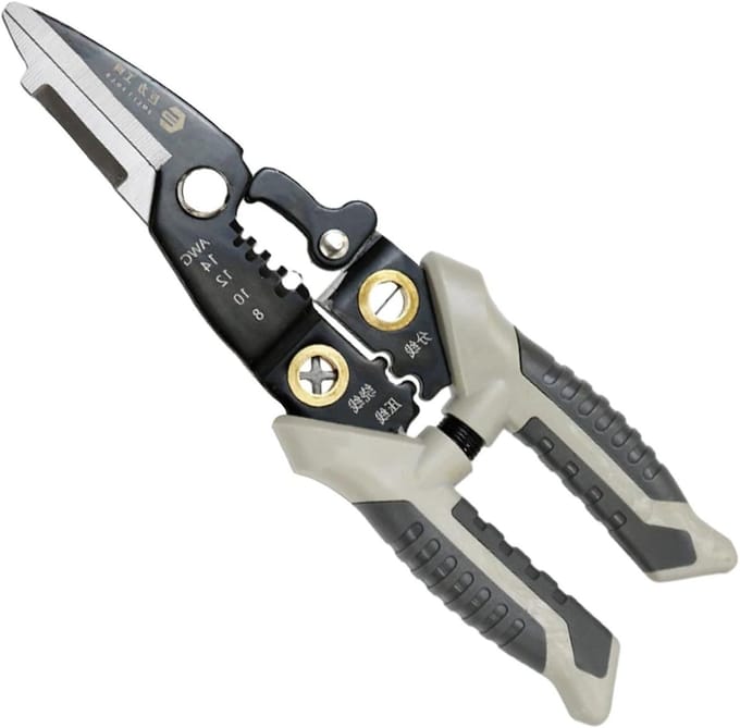 Elektrische draadstripper - Striptang kabel - Bedrading strippen - Roestvrij staal - 21 cm lengte - Zilver