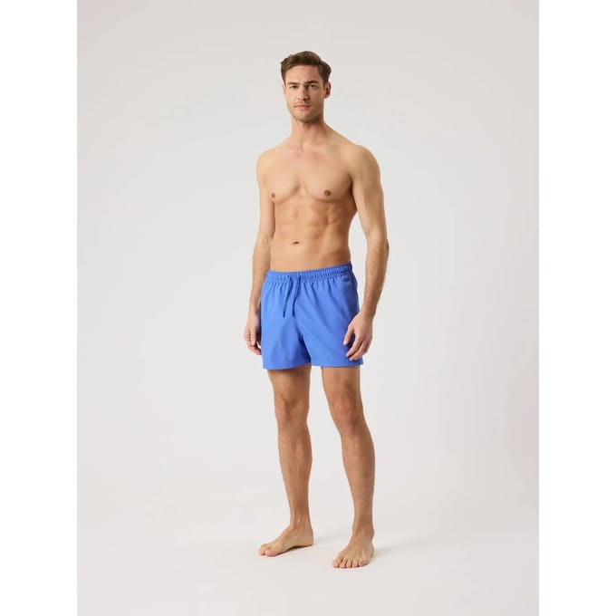 Björn Borg Solid Zwembroek Heren Zwemshort Mannen - Korter Model - 100% Gerecycled Polyester - Amparo Blauw - Maat L