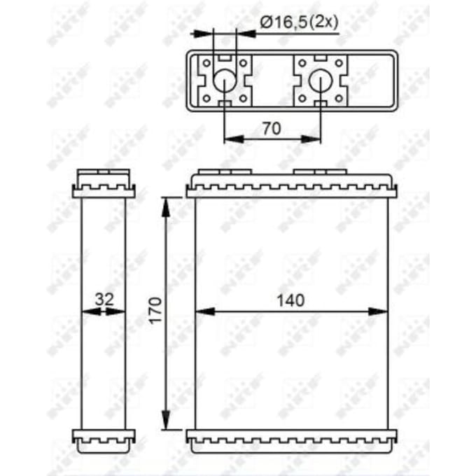 Warmtewisselaar, interieur verwarming NRF 52230