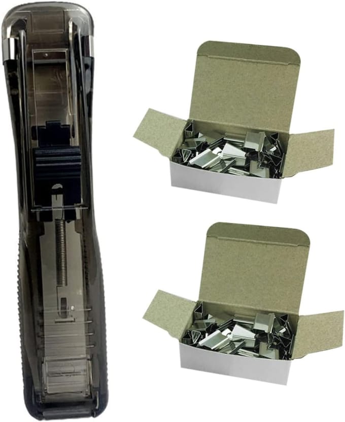 Nietmachine set - Bindmachine perforator - Documenten binden - Compact ontwerp - 11.5 x 2.5 cm - zwart