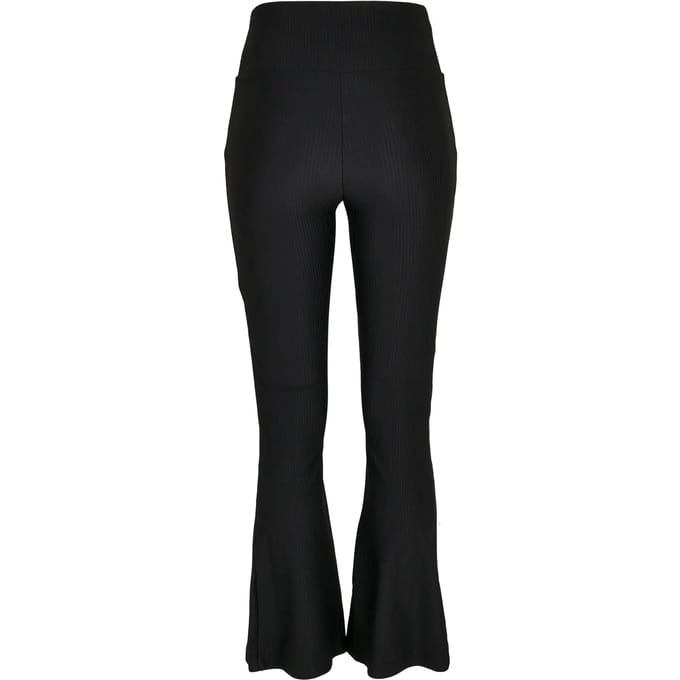 Urban Classics - High Waist Rib Boot Cut Legging - 3XL - Zwart
