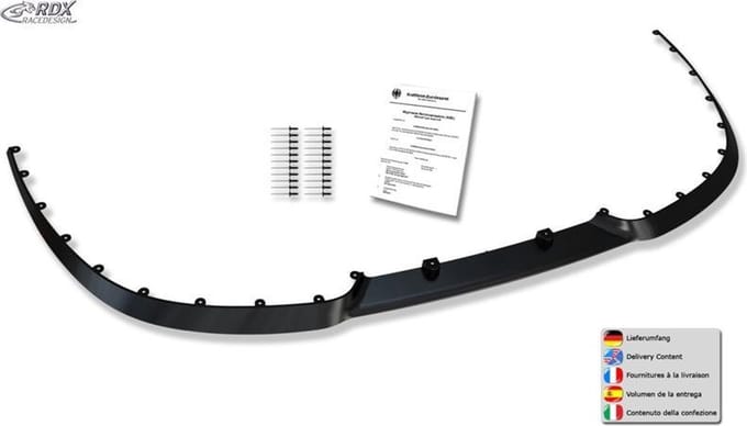 RDX Racedesign RDX Universele Cup 2.0 Voorspoilerlip - Flexibel - Zwart (PU)