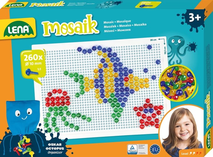 Lena Lena Mozaïek Set Transparant 260st 10 mm
