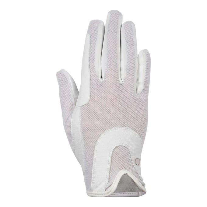 HKM rijhandschoen Grip Mesh - wit - M