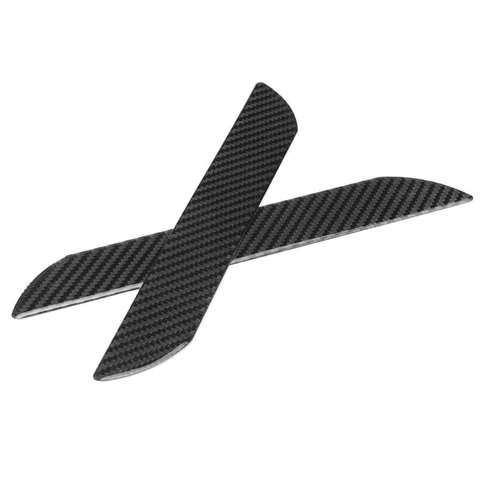 2 Stuks Koolstofvezel Auto Deurlijst Krasschild Pedaal Decoratie Accessoire 3.65x25.3cm black