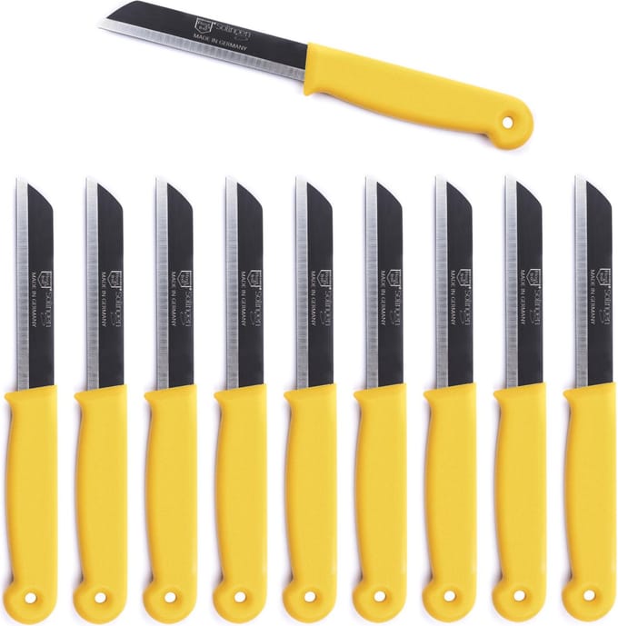 Solingen Schilmesje Duits - Geel - RVS - 18.5 cm. - 500 stuks