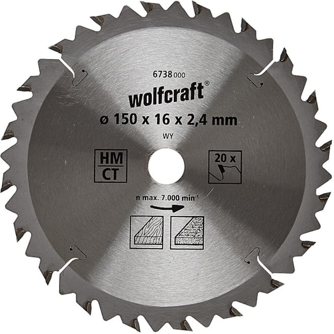 Wolfcraft - Handcirkelzaagblad - HM - serie 6738000