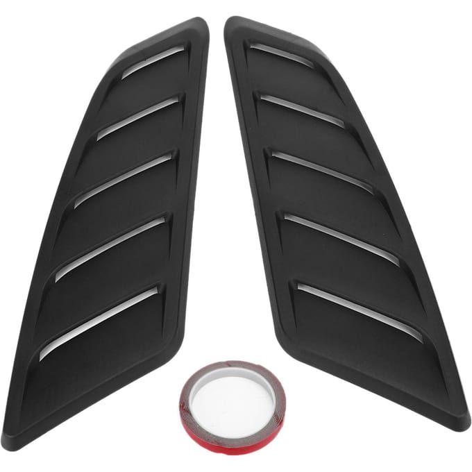 2 Stuks Auto Auto Modificatie Motorkap Ventilatieopening Afdekking Past voor Ford Mustang 20152017 gray