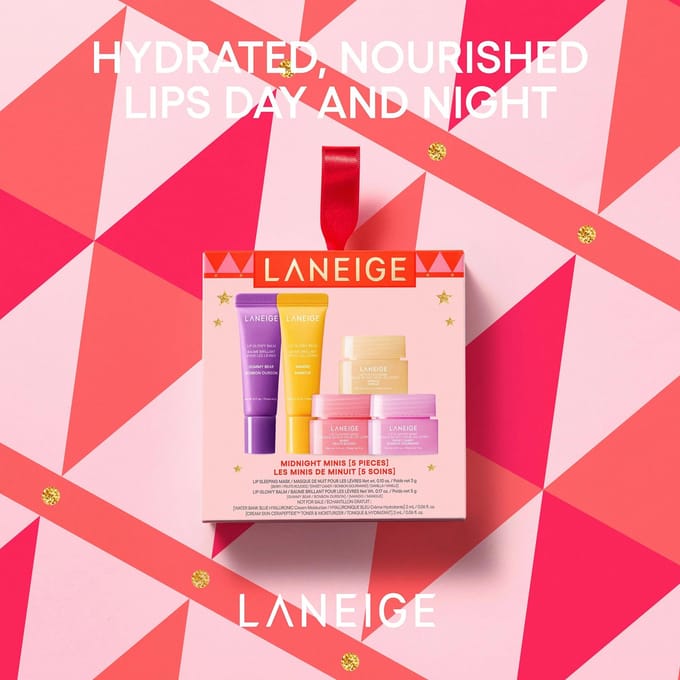 Set Midnight Minis (Masque de nuit pour les lèvres+Baume à lèvres brillant) white