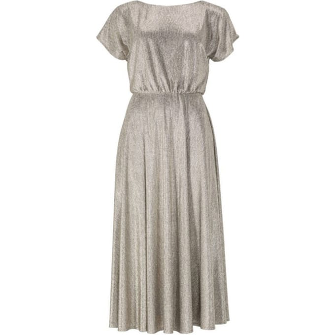 Cocktailjurk in glanzende look