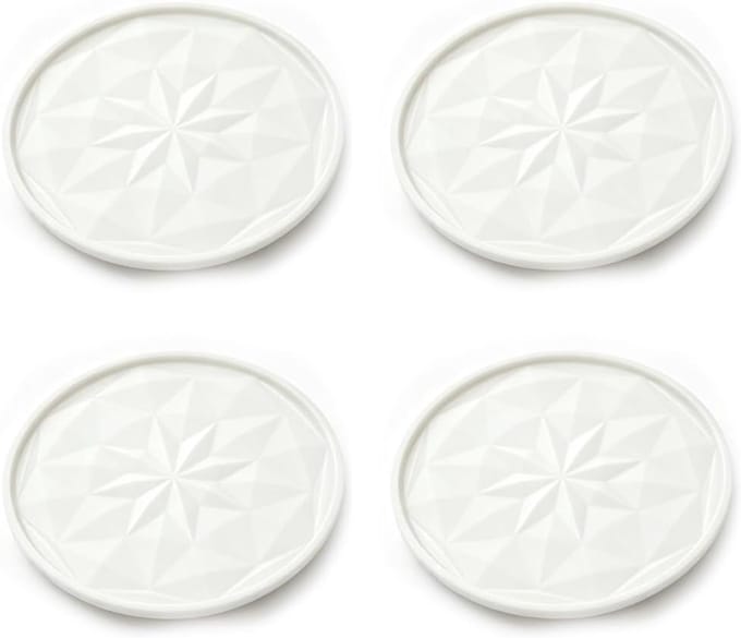 Herbruikbare Deksels - Siliconen Covers - Koelkast Organisatie - Lekvrije Sluiting - Set van 4 - Wit