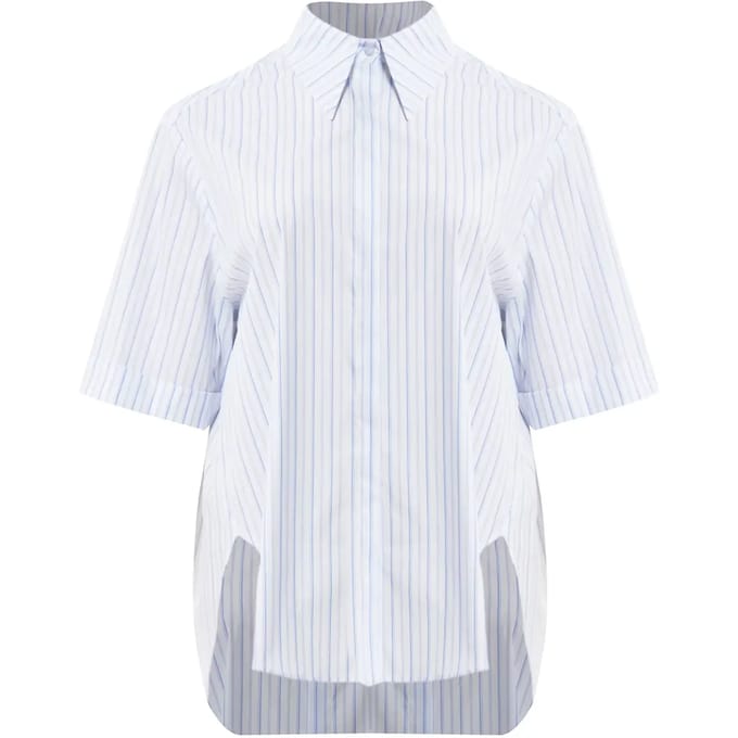 Gestreepte popeline blouse dames Mat Fashion