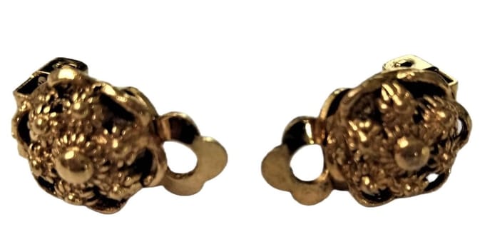 Zeeuwse oorclips verguld met echt laagje goud