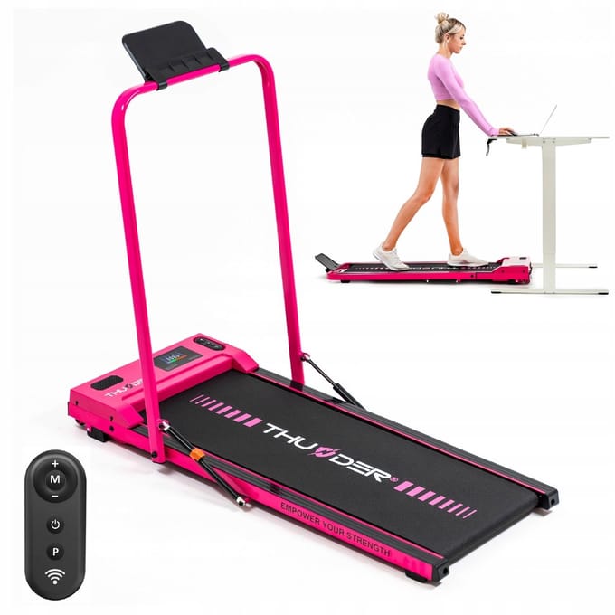 THUNDER Loopband - Opvouwbaar walkingpad - 8 km/u - Handmatige helling - 110 kg - THUNDER VIVA-PINK