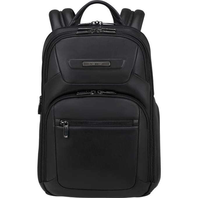 Samsonite Pro-Dlx Leather Rugzak 14.1" Zwart