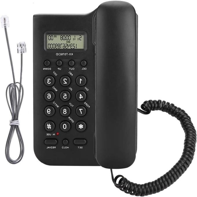 Bedrade Telefoon - Vaste Telefoon - Thuisgebruik - Grote Knoppen - 19.5 cm - Wit