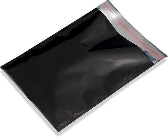 Cadeauzakjes plastic 25x33,5+3cm ZWART (50 stuks)