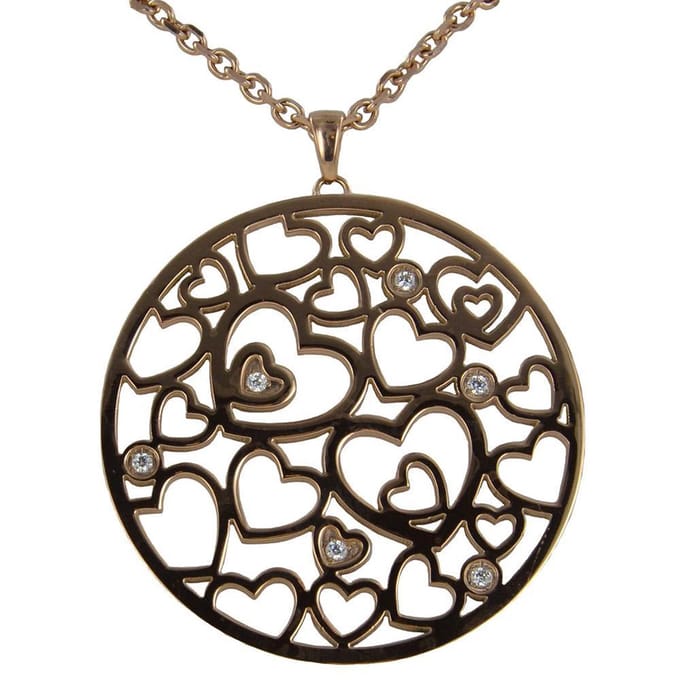 Quiges - Rosé Hanger met Ketting van Roestvrij Staal - ECO013