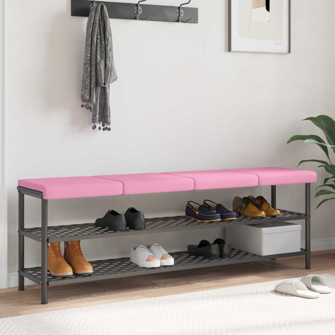 vidaXL - Bankkussen - 4 - st - Stof - Roze - Diepte - 35 - cm
