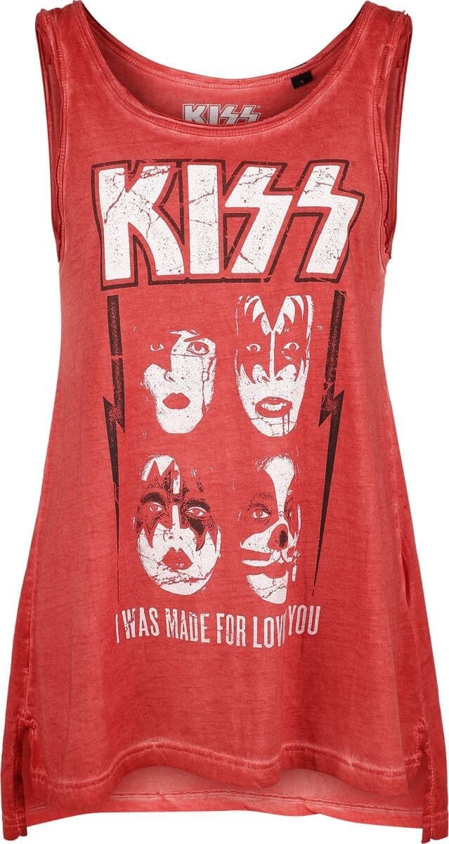 Kiss Lovin You Dames Top - rood - XL