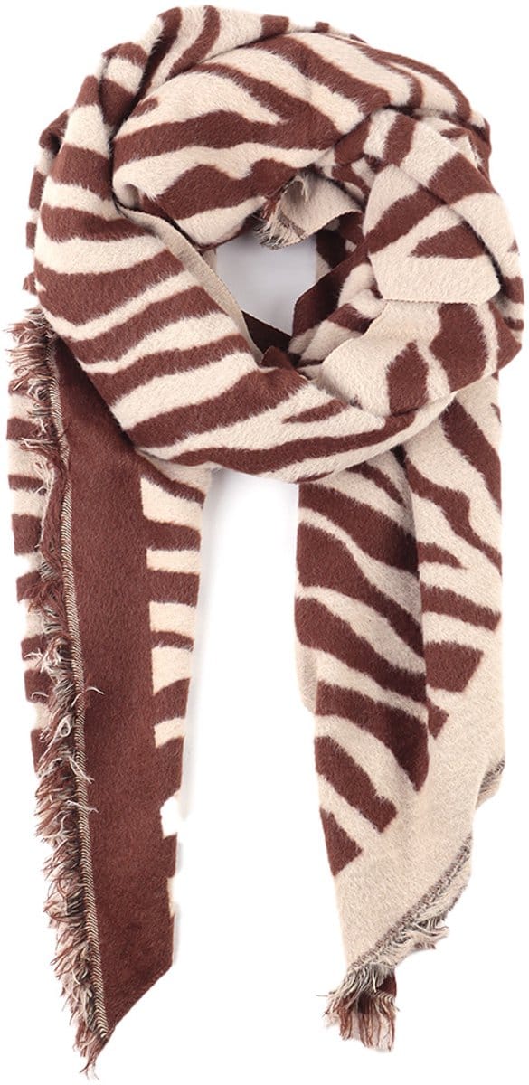 Giuliano Winter Sjaal - Zebra - Bruin