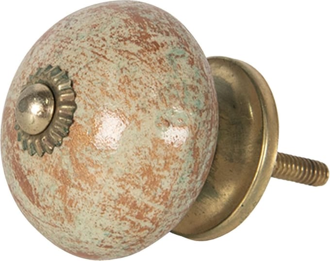 Clayre & Eef Deurknop Ø 4x4 cm Bruin Keramiek