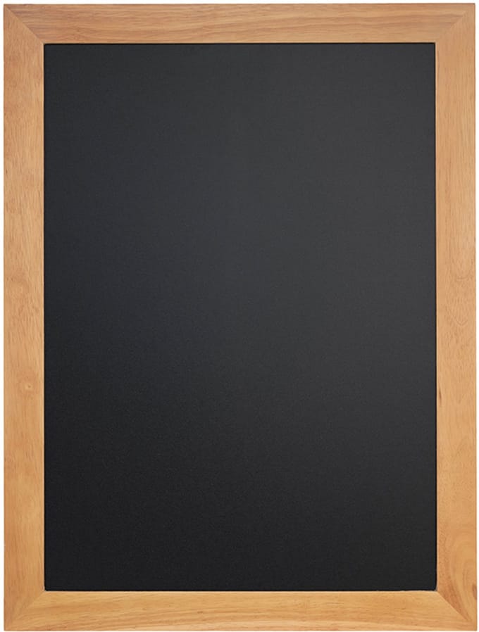 Securit krijtbord UNIVERSAL met houten frame, teakhout