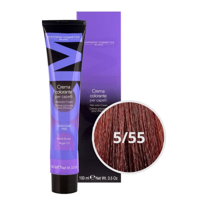 DCM Hair Color Cream Ammonia Free 5/55 Red 100ml