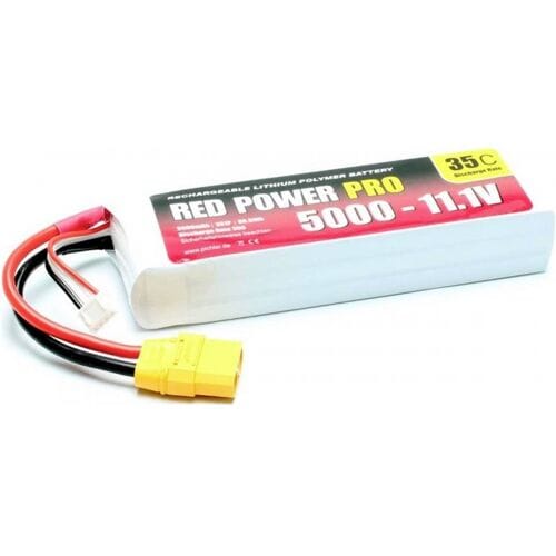 Red Power LiPo accupack 11.1 V 5000 mAh Aantal cellen: 3 35 C Softcase XT90