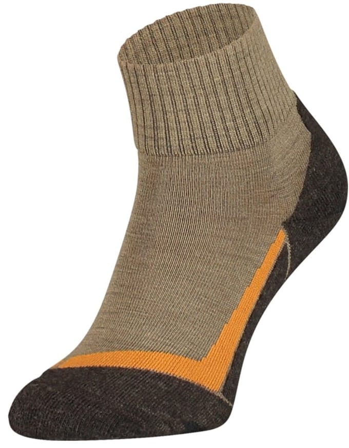 S18 Merino wollen enkel wandelsokken – Beige – 35-38
