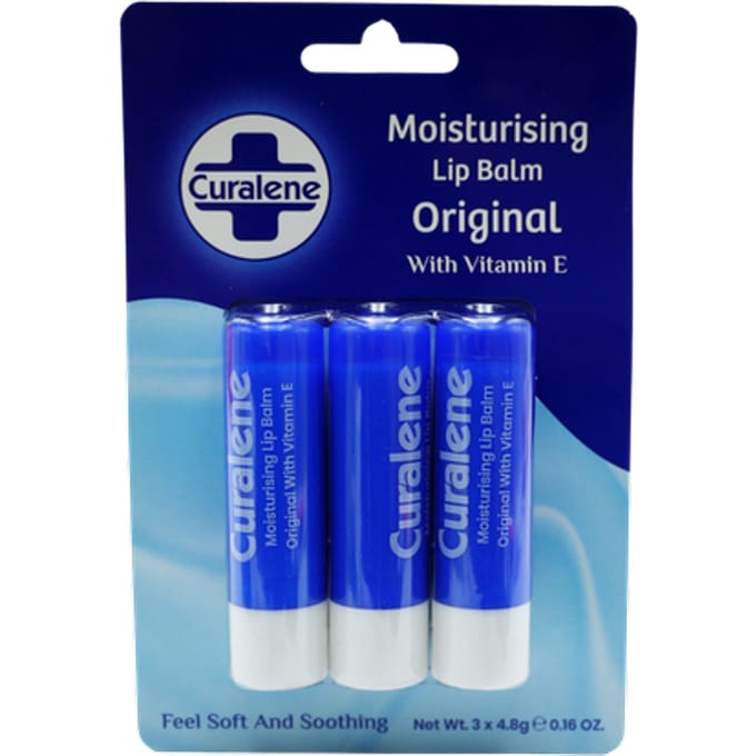Curalene - Lippenbalsem - original met vitamine E - set van 3 stuks