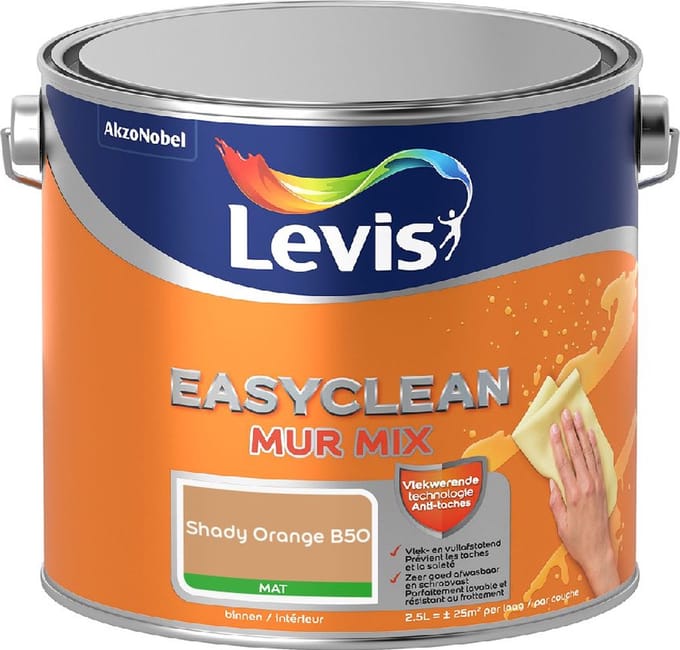 Levis - Easyclean Mur Mat Mix - Shady Orange B50 - Mengverf - 2,5 L