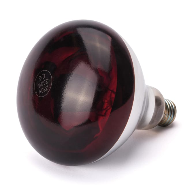 HENDI Infrarood warmtelamp – Rood licht – Versplinteringsbestendig – 230V/250W – ⌀125x(H)170mm
