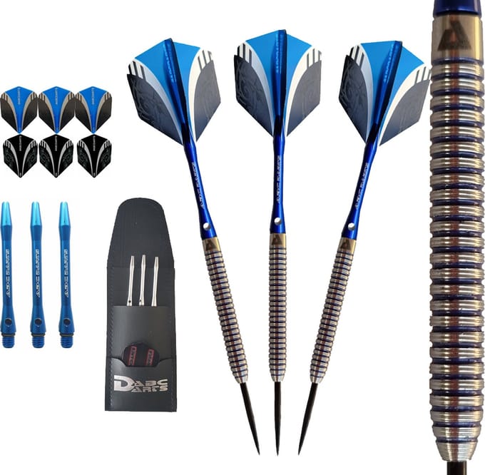 ABC Darts - Dartpijlen 90% - Originals Ghostgrip Blauw - 24 gram
