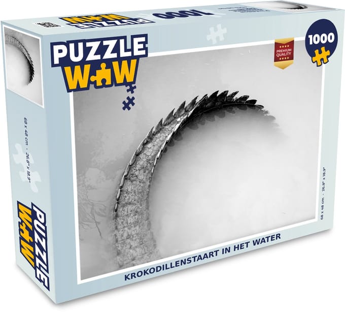 Puzzel Krokodil - Mist - Staart - Legpuzzel - Puzzel 1000 stukjes volwassenen