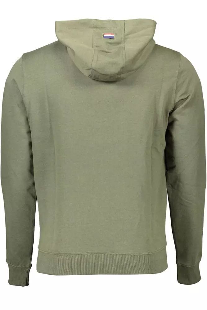 Fleece Hoodie Pullover Olijfgroen