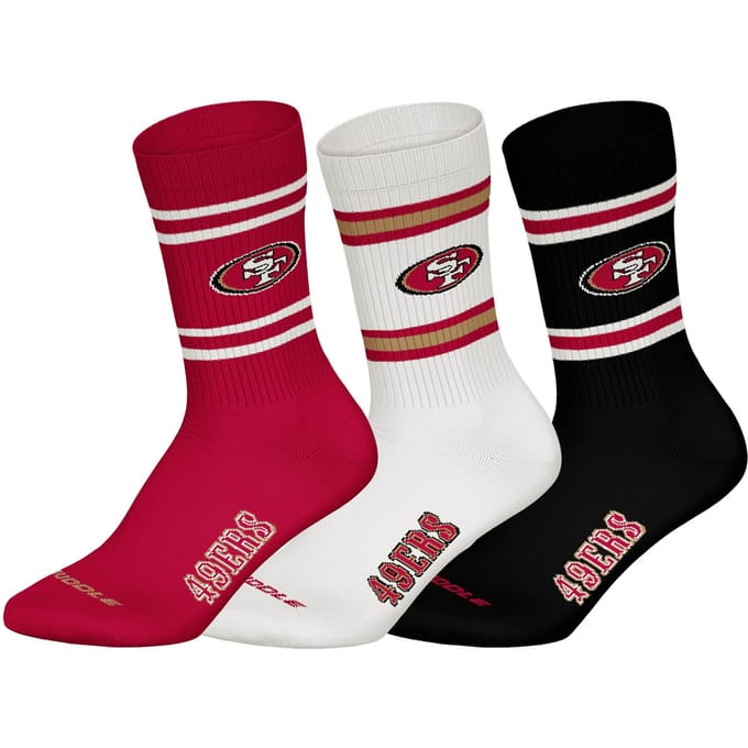 NFL SAN FRANCISCO 49ERS Crew Socks - 3-pack - Rood/Wit/Zwart - Maat 43/46