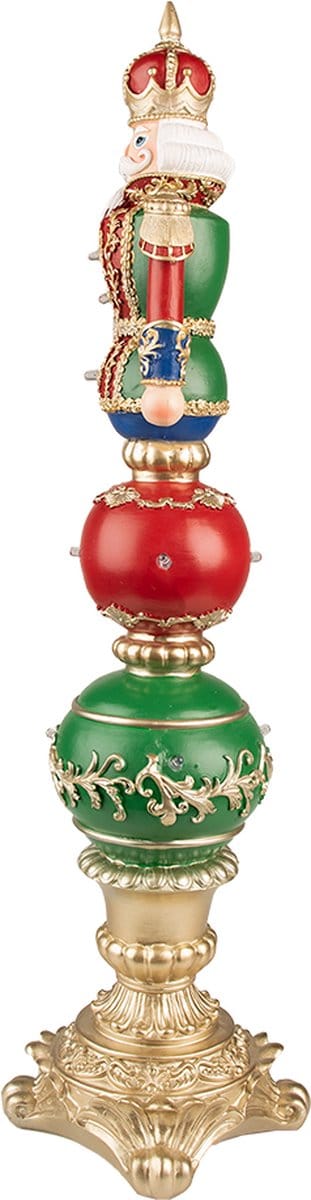 Clayre & Eef Beeld Notenkraker 60 cm Rood Groen Polyresin