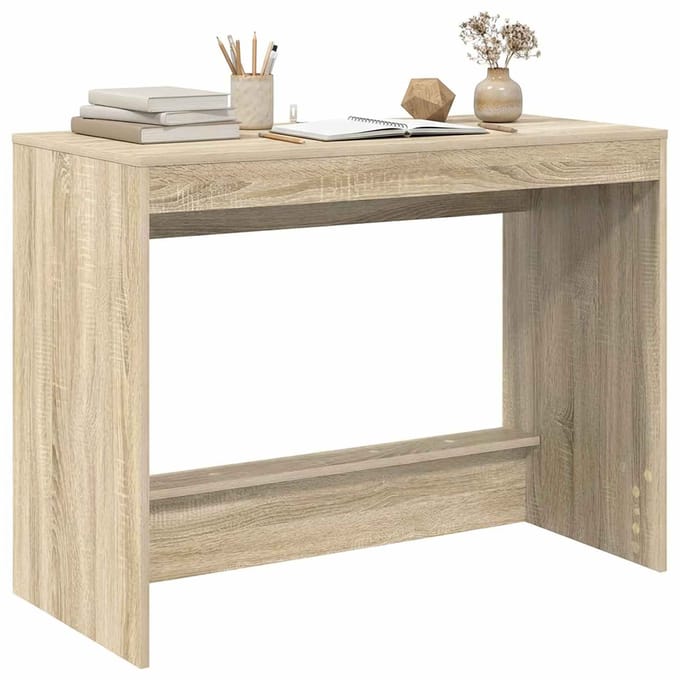 vidaXL - Bed - Bureau - Sonoma - Eiken - Bewerkt - hout - 100 - x - 45 - x - 75 - cm
