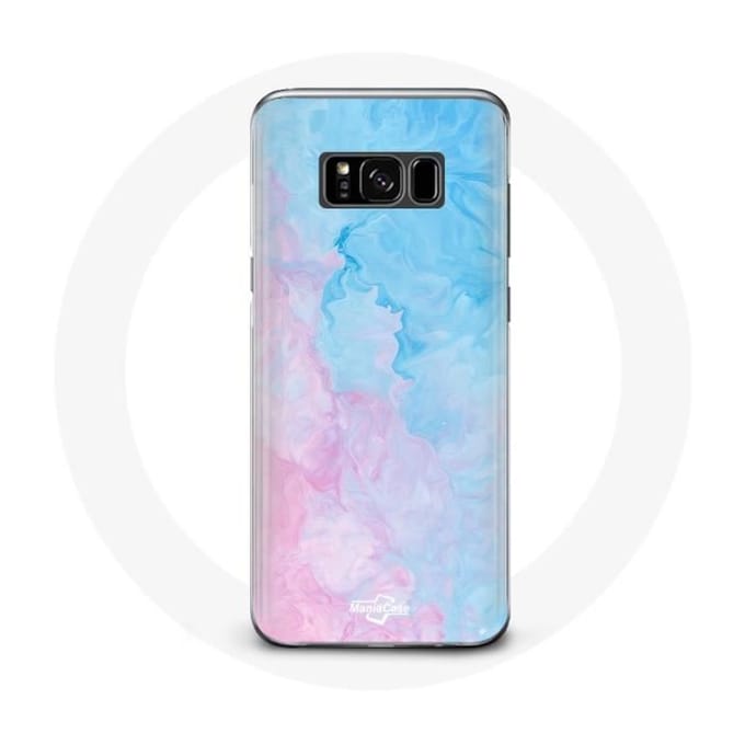 Coque - Samsung - Galaxy S8 - Souple - Protection - Bleu/Rose rose