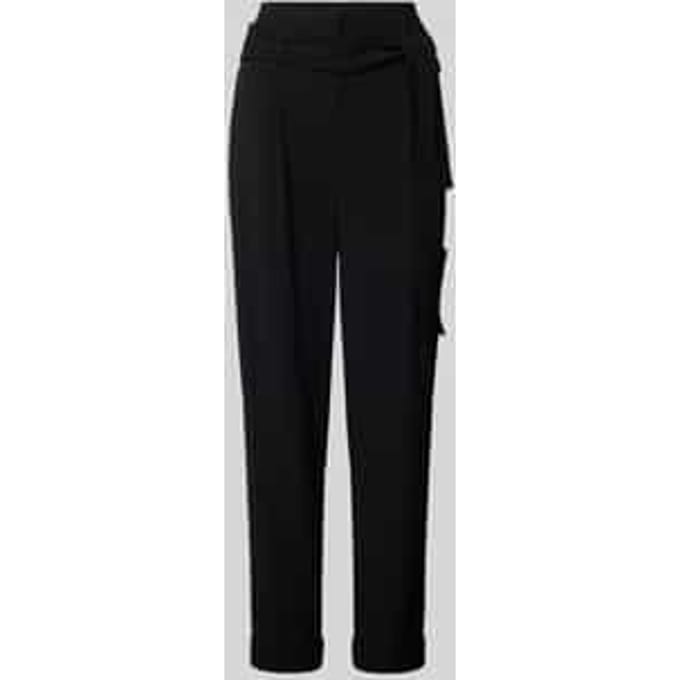 Tapered fit stoffen broek met strikceintuur