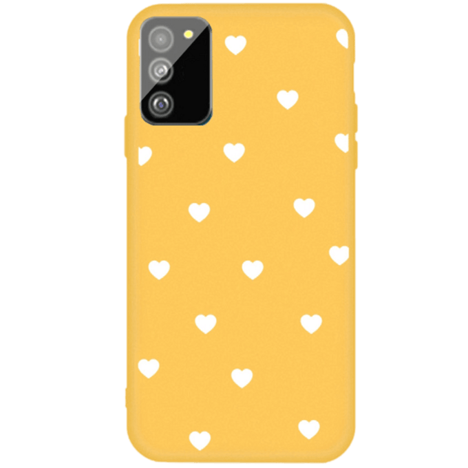 Mocaa Samsung Galaxy S20 Hearts Case Geel