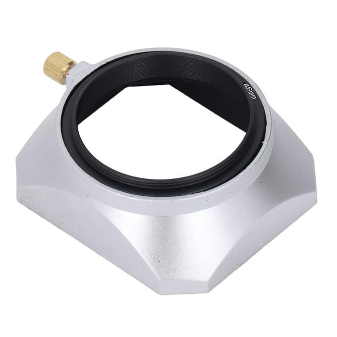 Lenskap Vierkant Retro 46mm Lenskap Schaduwkamer voor Digitale Camera Mirrorless Camera Zilver black