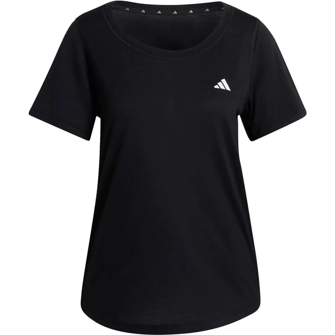 Adidas Performance Workout Essentials T-Shirt Met Lage Halslijn - Dames - Zwart